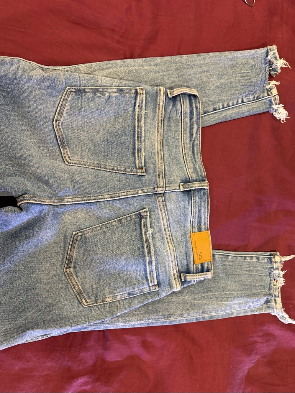 BKE Light Blue Denim Jeans with Contrast Stitching